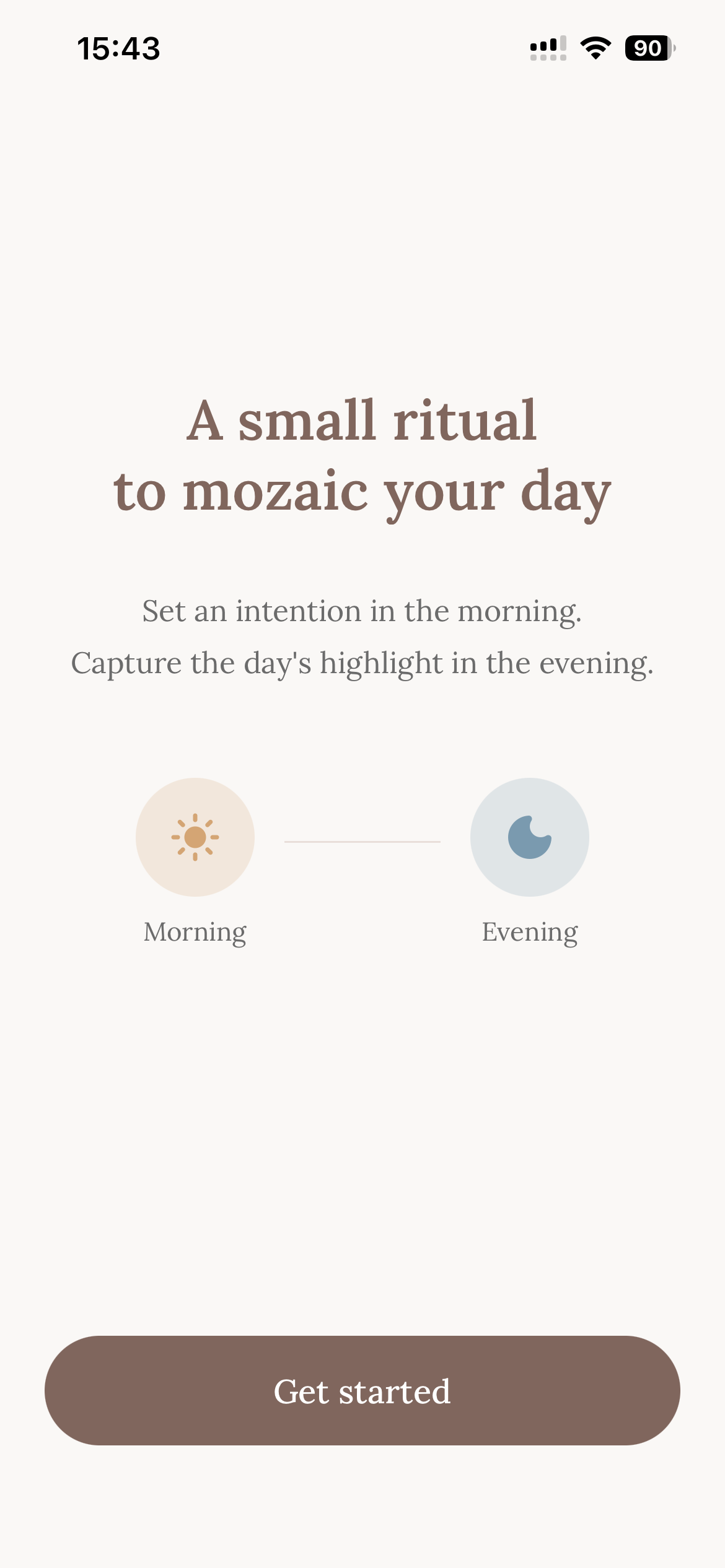 Mozaic piece detail showing morning and evening entry